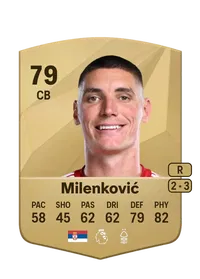 Nikola Milenković Common 79 Overall Rating