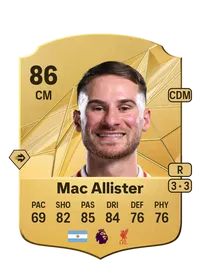 Alexis Mac Allister Rare 86 Overall Rating