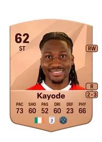 Joshua Kayode Common 62 Overall Rating