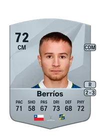 Benjamín Berríos Common 72 Overall Rating