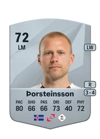 Jón Dagur Þorsteinsson Common 72 Overall Rating