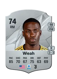 Timothy Weah Rare 74 Overall Rating