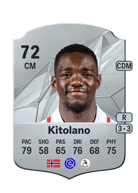 Joshua Kitolano Rare 72 Overall Rating