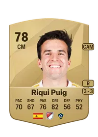 Riqui Puig Common 78 Overall Rating