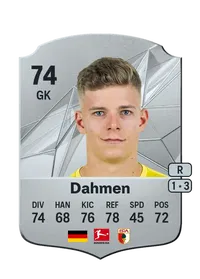 Finn Dahmen Rare 74 Overall Rating