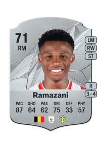 Largie Ramazani Rare 71 Overall Rating