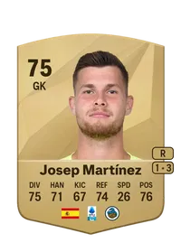 Josep Martínez Common 75 Overall Rating