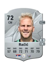 Uroš Račić Rare 72 Overall Rating