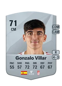 Gonzalo Villar Common 71 Overall Rating