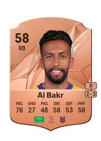 Yazeed Al Bakr Rare 58 Overall Rating