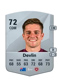 Cameron Devlin Common 72 Overall Rating