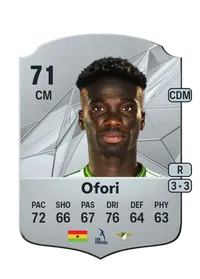 Lawrence Ofori Rare 71 Overall Rating