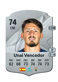 Unai Vencedor Rare 74 Overall Rating