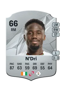 Konan N'Dri Rare 66 Overall Rating