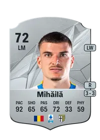 Valentin Mihăilă Rare 72 Overall Rating