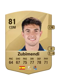 Zubimendi Common 81 Overall Rating