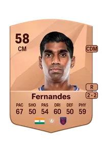 Raynier Fernandes Common 58 Overall Rating