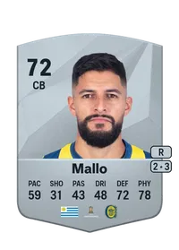 Facundo Mallo Common 72 Overall Rating