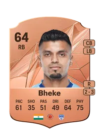 Rahul Bheke Rare 64 Overall Rating