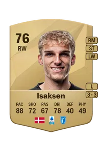 Gustav Isaksen Common 76 Overall Rating