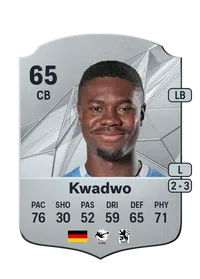 Leroy Kwadwo Rare 65 Overall Rating