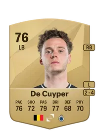 Maxim De Cuyper Common 76 Overall Rating