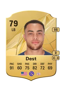 Sergiño Dest Rare 79 Overall Rating