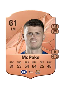 Josh McPake Rare 61 Overall Rating