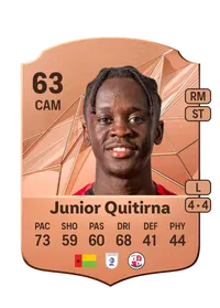 Junior Quitirna Rare 63 Overall Rating