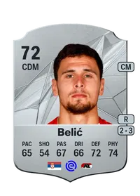 Kristijan Belić Rare 72 Overall Rating