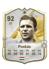 Ferenc Puskás Icon 92 Overall Rating