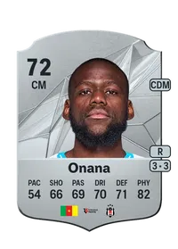 Jean Onana Rare 72 Overall Rating