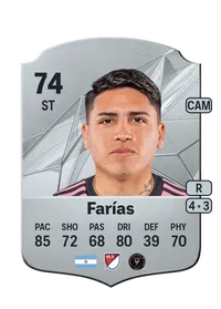 Facundo Farías Rare 74 Overall Rating