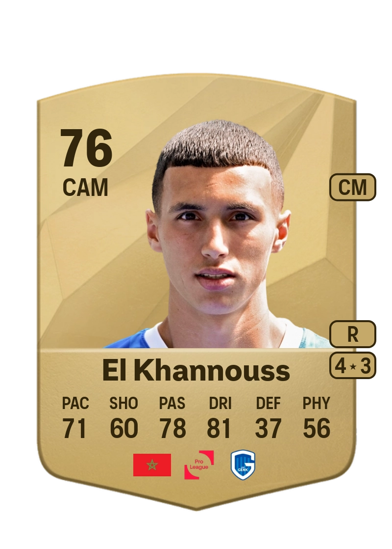 Bilal El Khannouss Common 76 Overall Rating