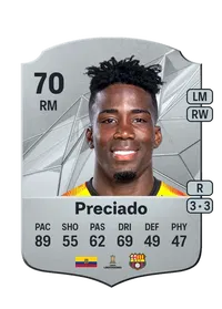 Adonis Preciado Rare 70 Overall Rating