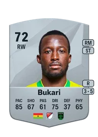 Osman Bukari Common 72 Overall Rating