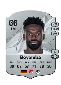 Joseph Boyamba Rare 66 Overall Rating