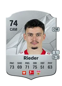 Fabian Rieder Rare 74 Overall Rating