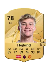 Rasmus Højlund Rare 78 Overall Rating