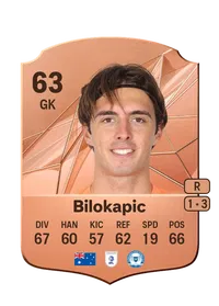 Nicholas Bilokapic Rare 63 Overall Rating