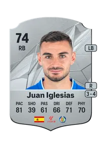 Juan Iglesias Rare 74 Overall Rating