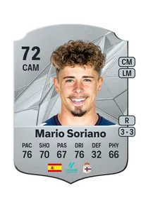 Mario Soriano Rare 72 Overall Rating