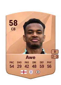 Zach Awe Common 58 Overall Rating