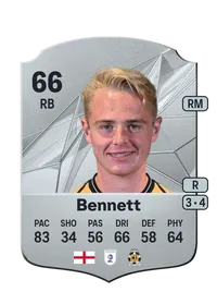 Liam Bennett Rare 66 Overall Rating