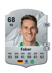 Konrad Faber Rare 68 Overall Rating