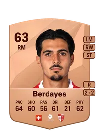 Théo Berdayes Common 63 Overall Rating