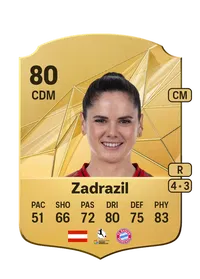 Sarah Zadrazil Rare 80 Overall Rating