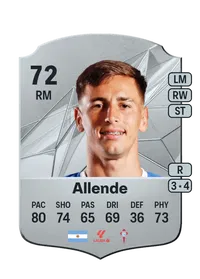 Tadeo Allende Rare 72 Overall Rating