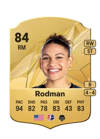 Trinity Rodman Rare 84 Overall Rating