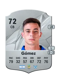 Valentín Gómez Rare 72 Overall Rating